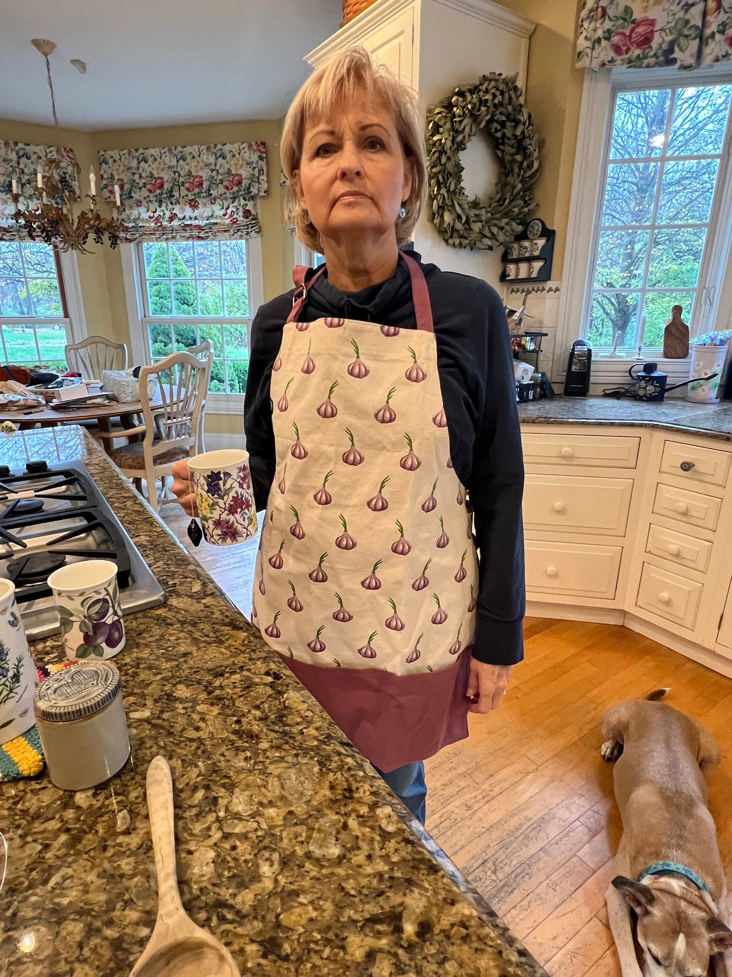 Garlic Bulb Large Pocket Apron