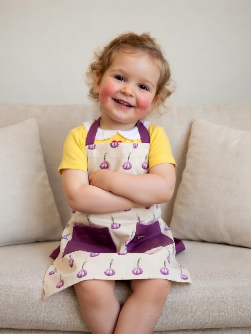 Kid’s Garlic Bulb Apron (Ages 2-4)
