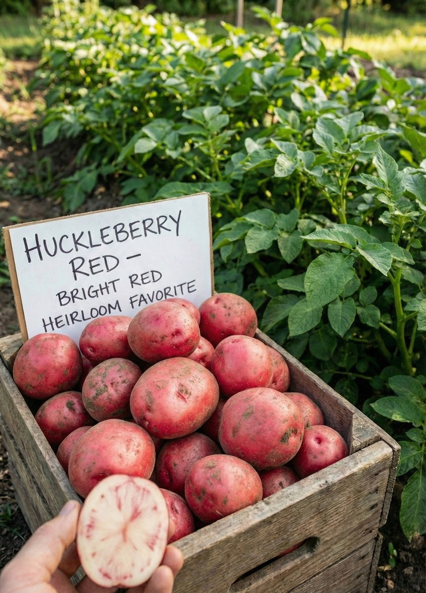 huckleberry seed plant Huckleberry Red Seed Potatoes – Bright Red Heirloom Favorite – Mad River  Garlic Growers