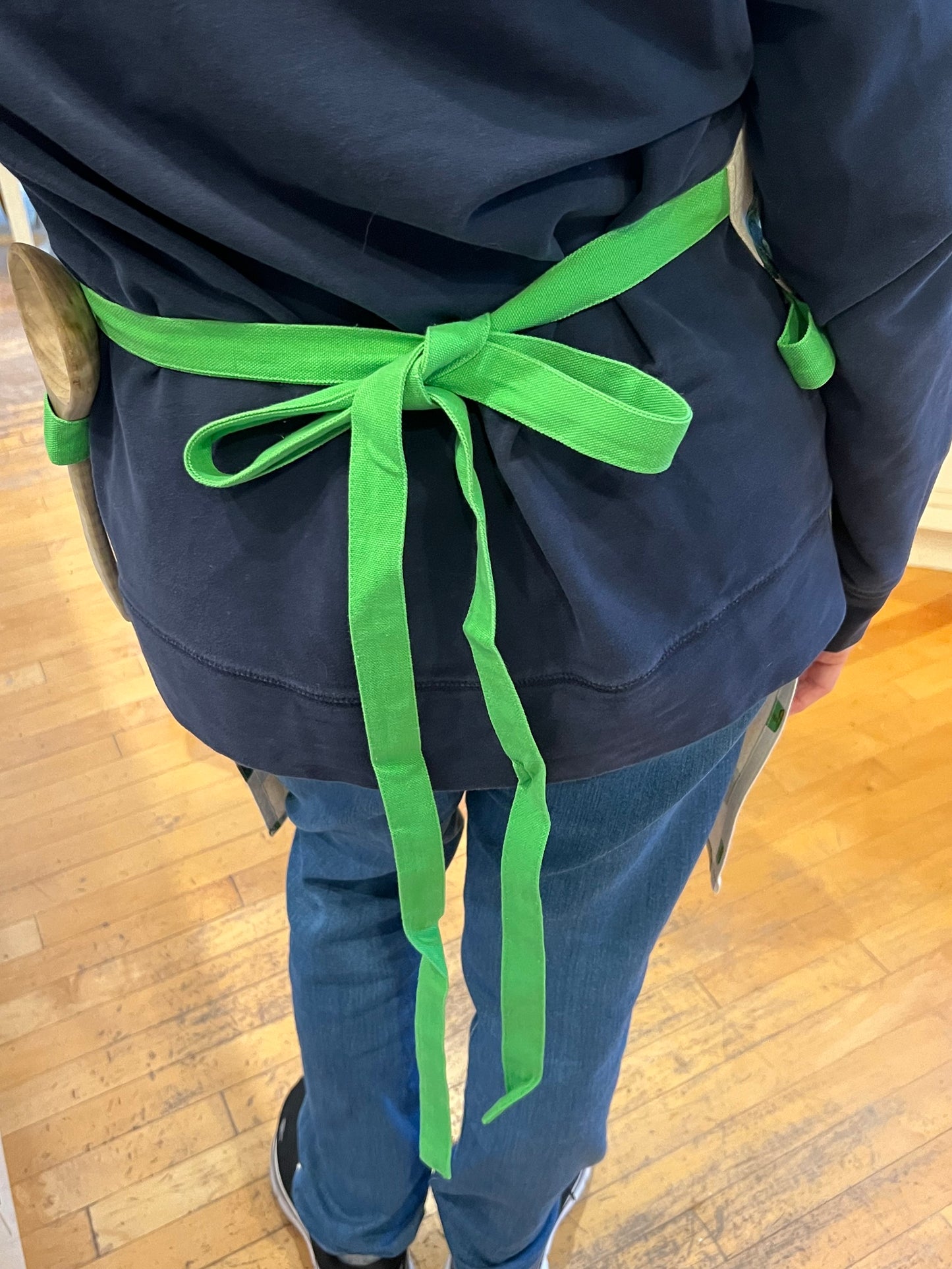 Green Tractor Print Apron