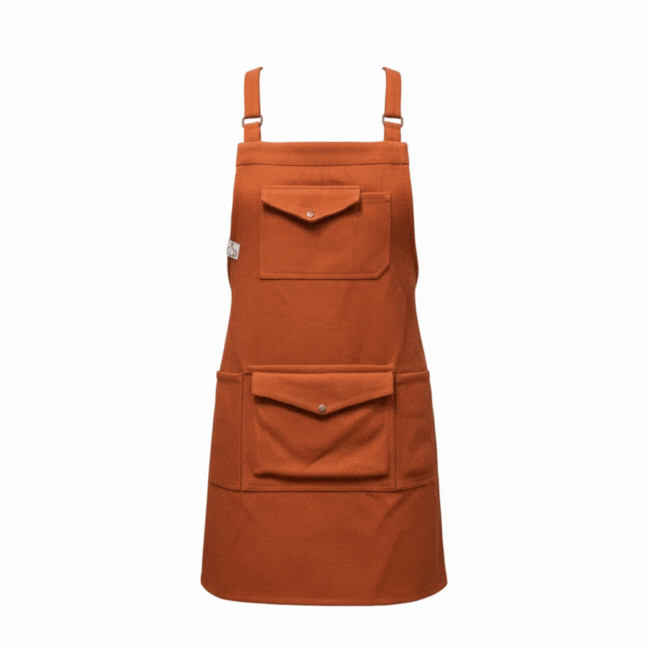 Orange Work Apron