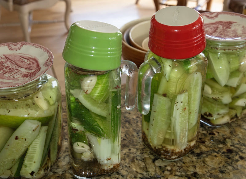 Crunchy Garlic Refrigerator Pickles Recipe