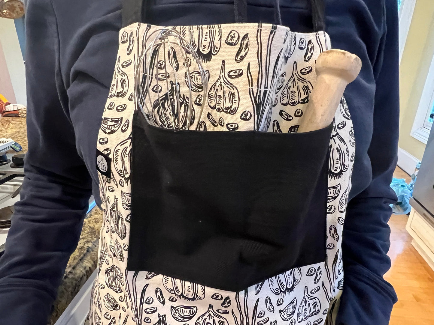 Black Garlic Printed Apron
