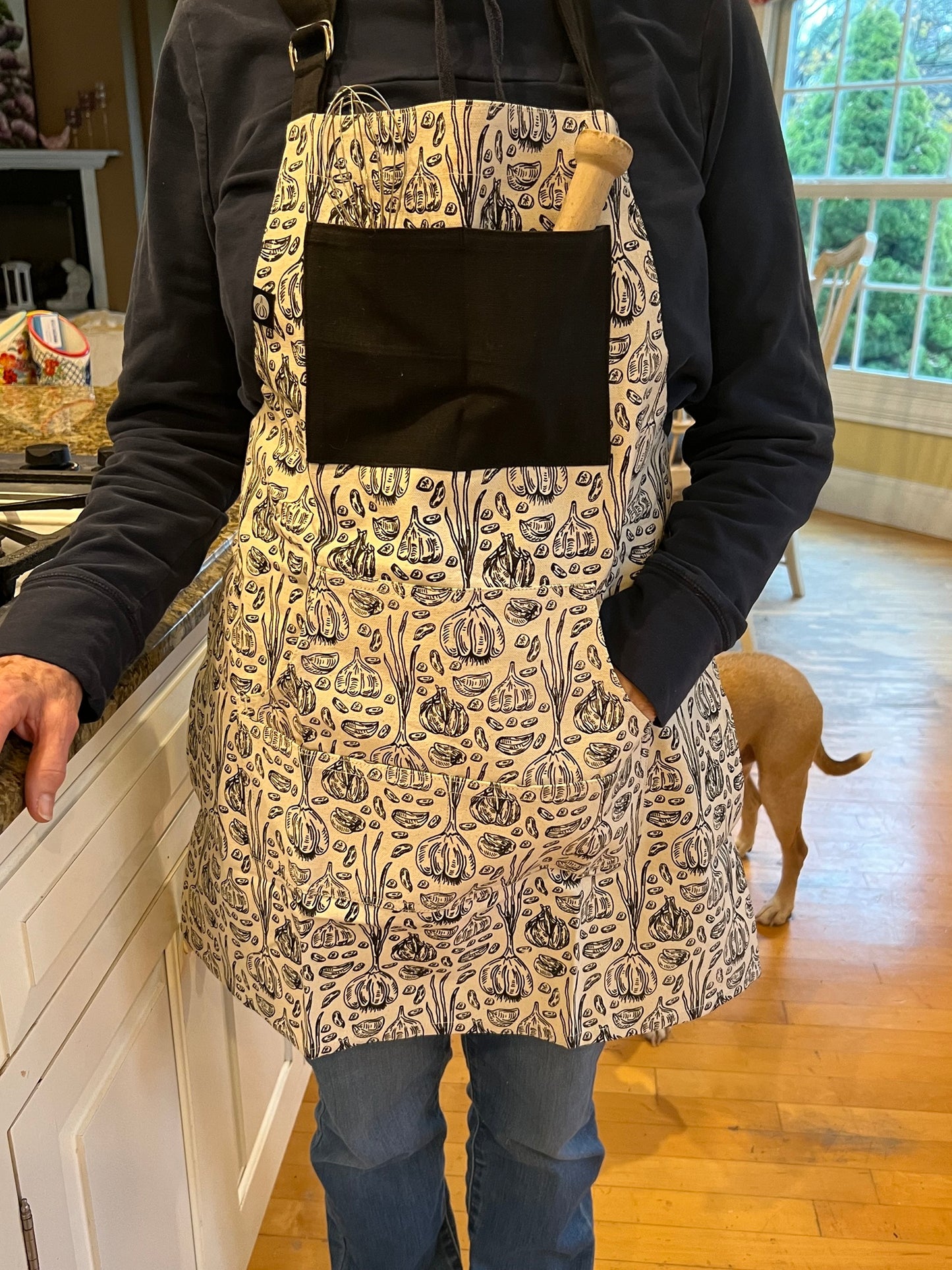 Black Garlic Printed Apron
