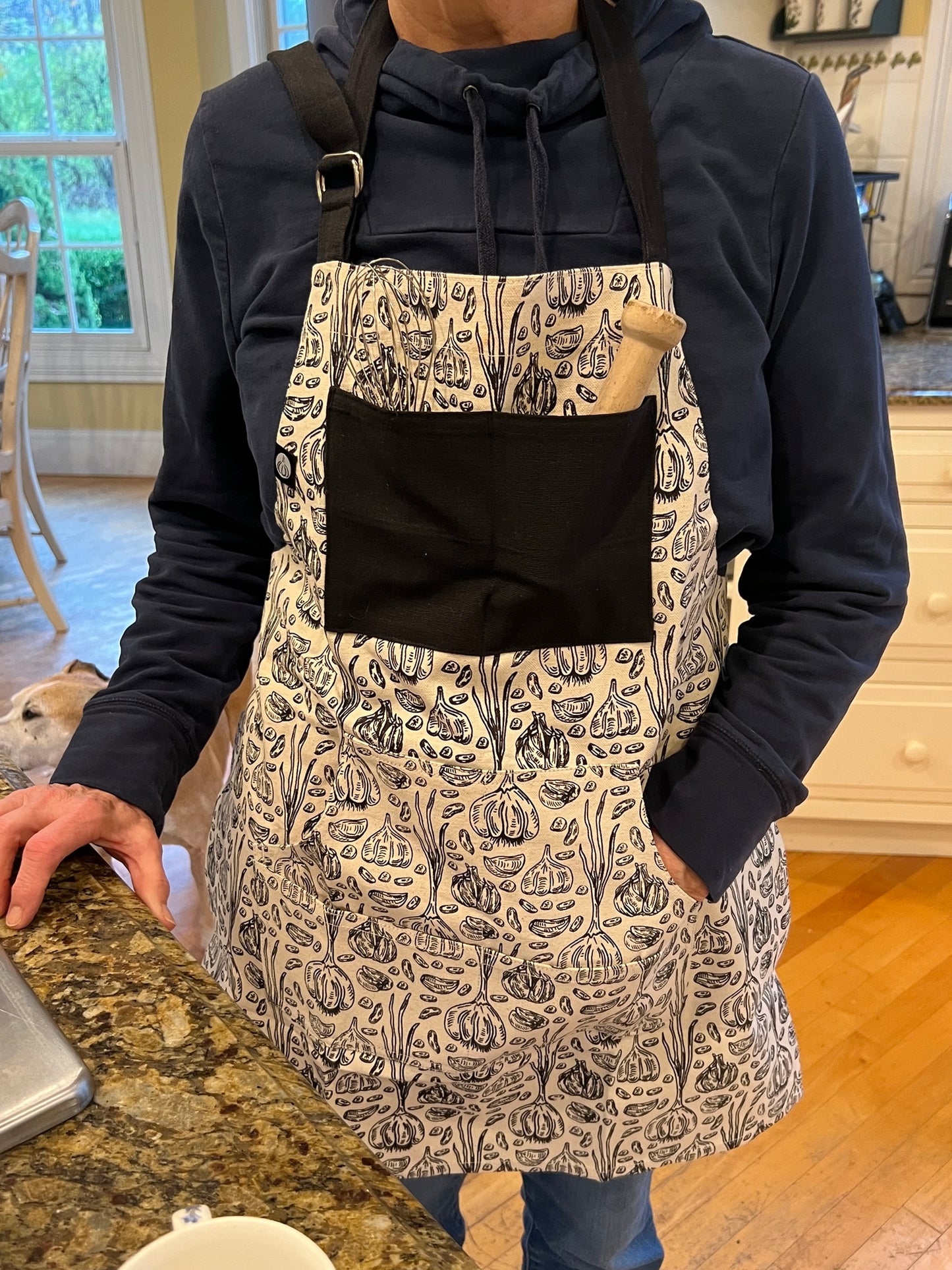 Black Garlic Printed Apron