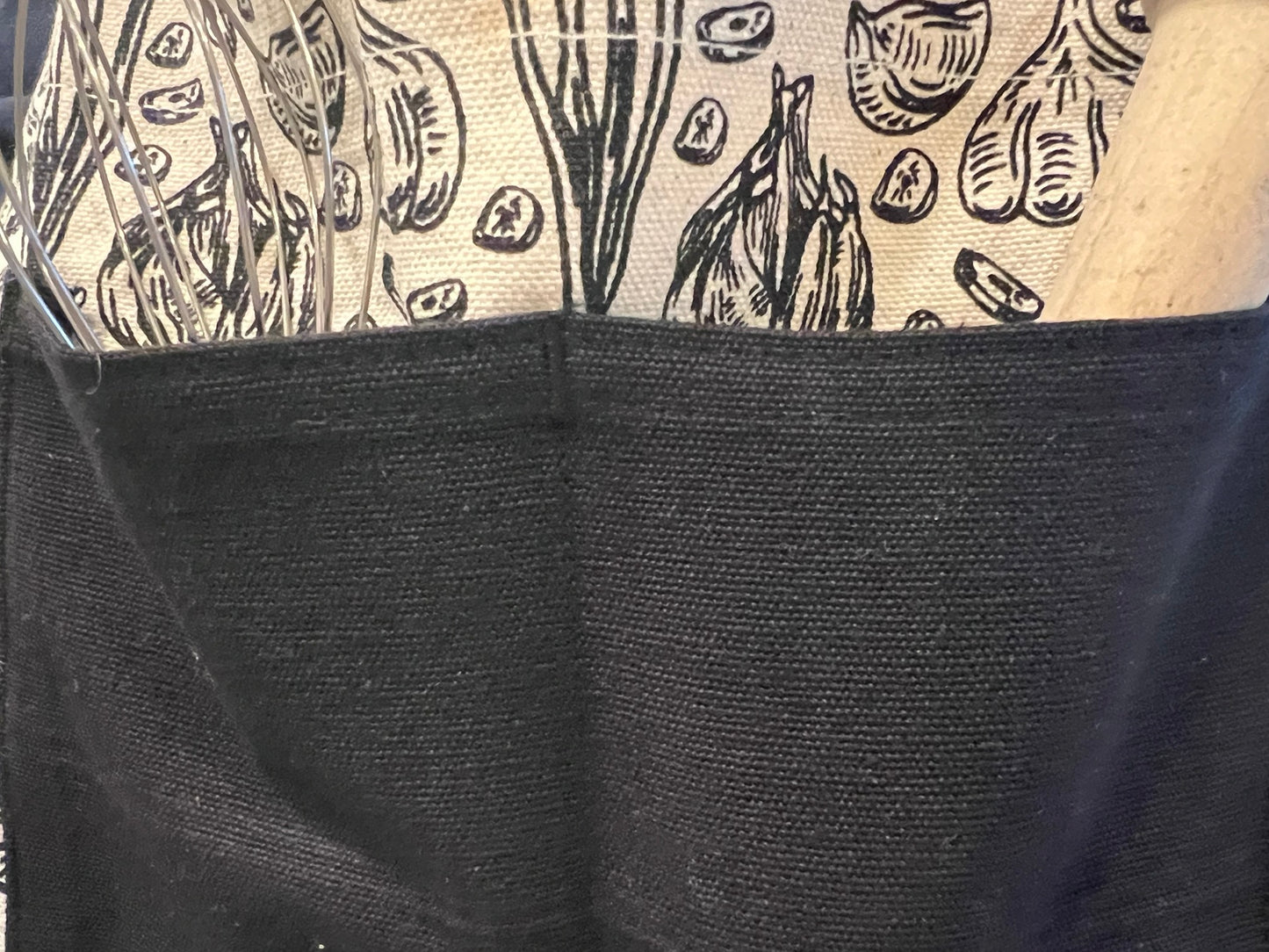 Black Garlic Printed Apron