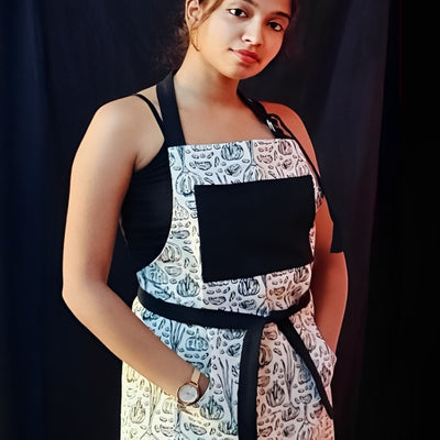 Black Garlic Printed Apron