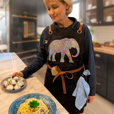 Embroidery Elephant Apron