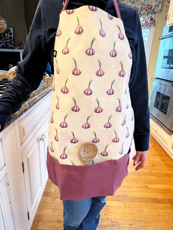 Garlic Bulb Large Pocket Apron