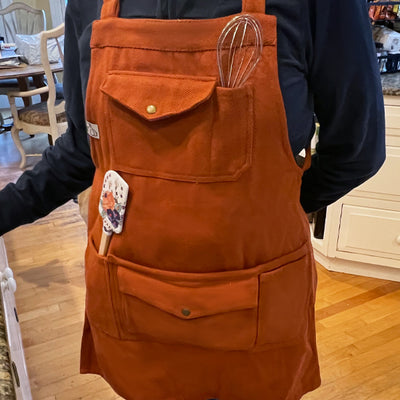 Orange Work Apron