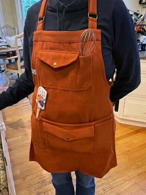 Orange Work Apron