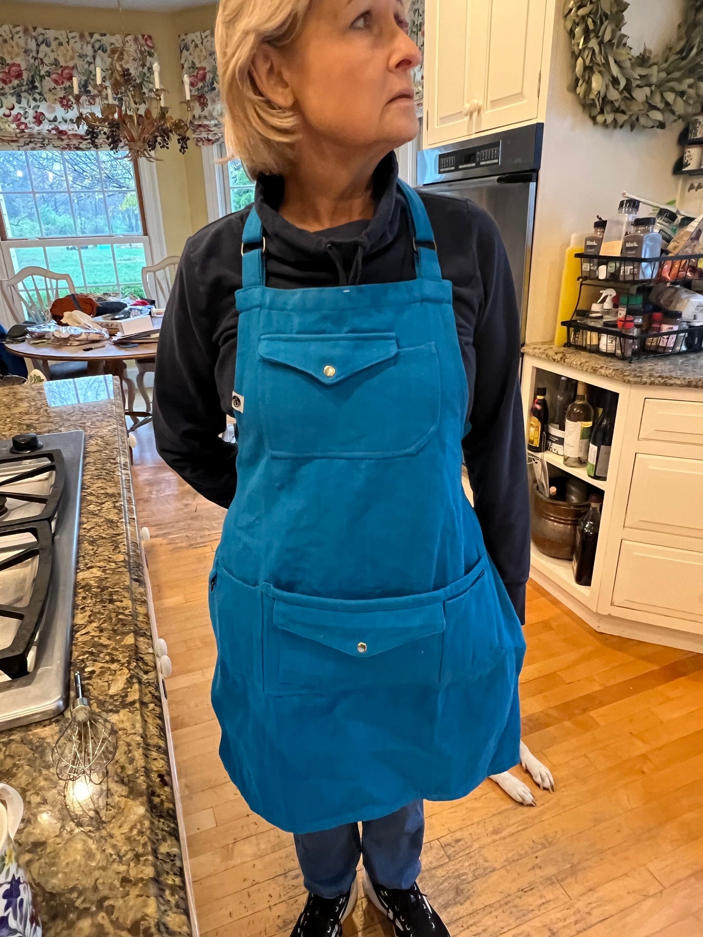 Blue Work Apron