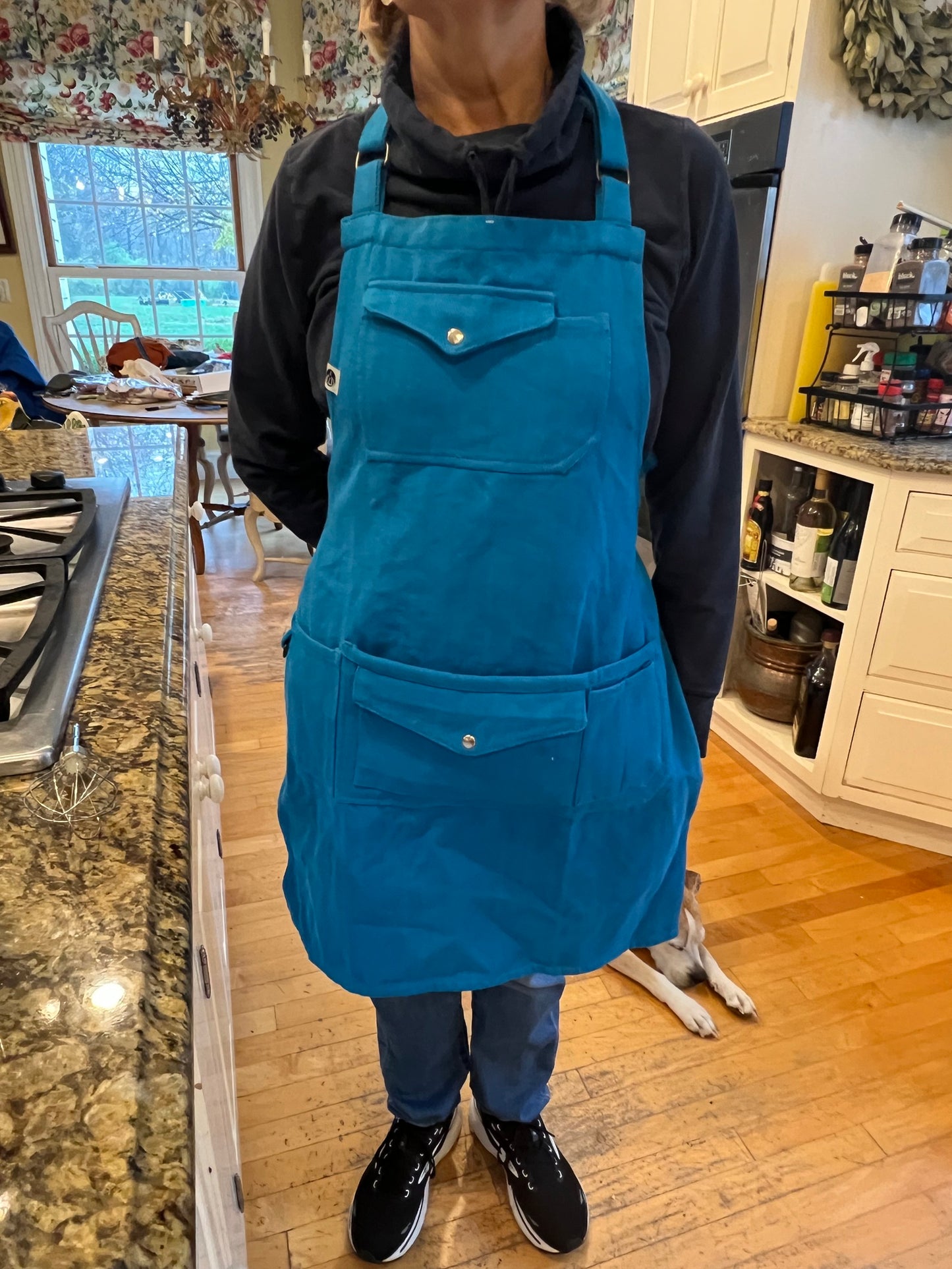 Blue Work Apron