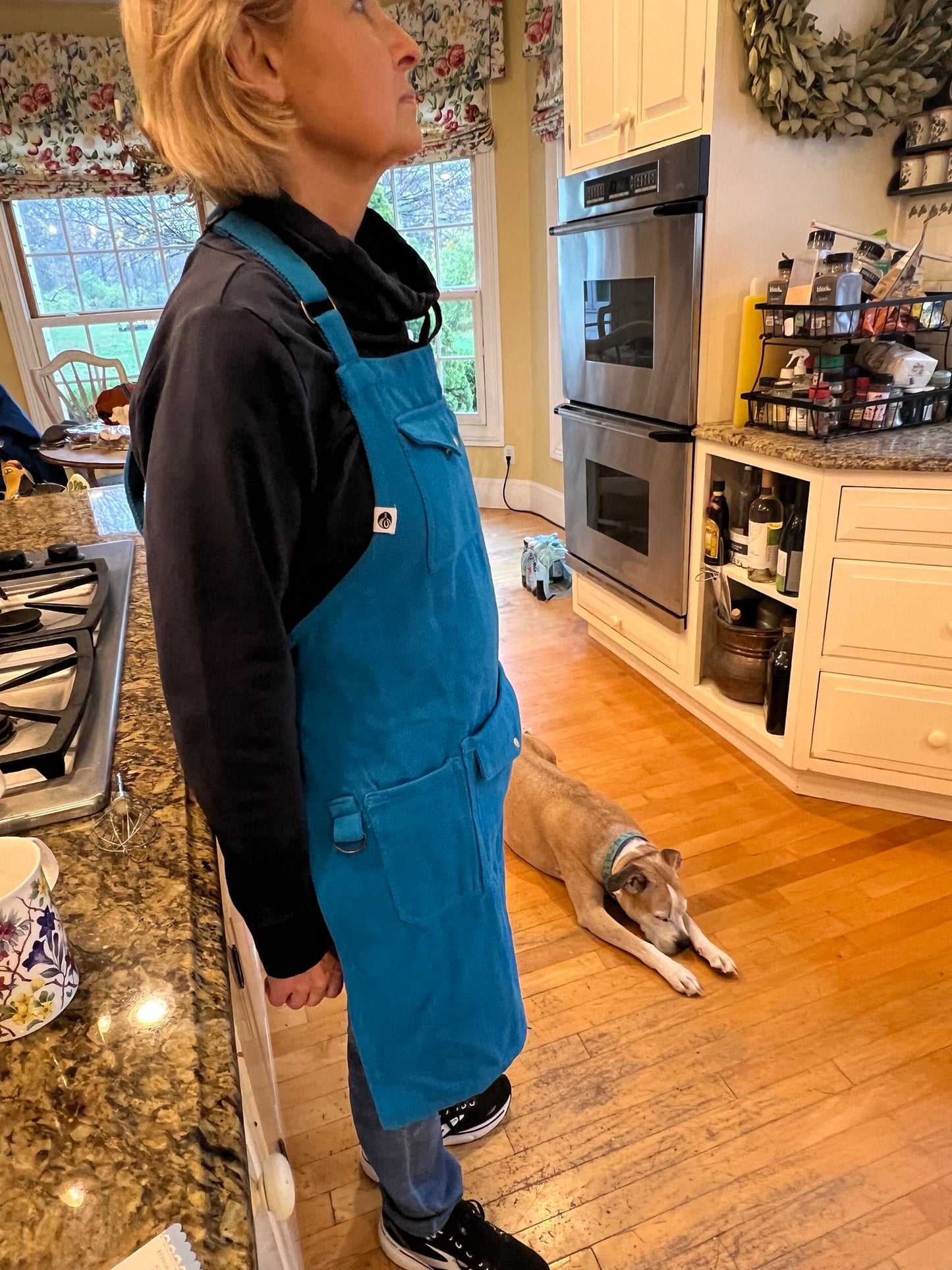 Blue Work Apron