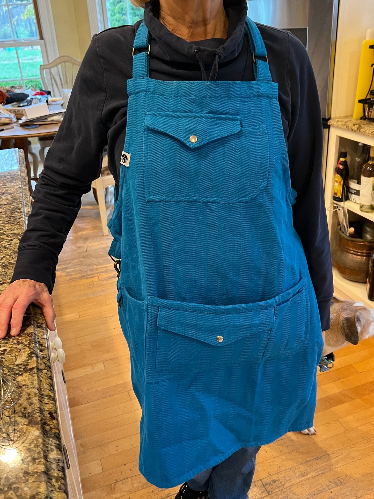 Blue Work Apron
